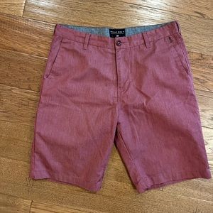 Billabong Men’s Shorts Maroon Sz 33